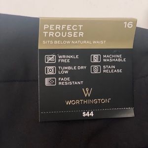 Worthington Black Perfect Trouser Pants 16